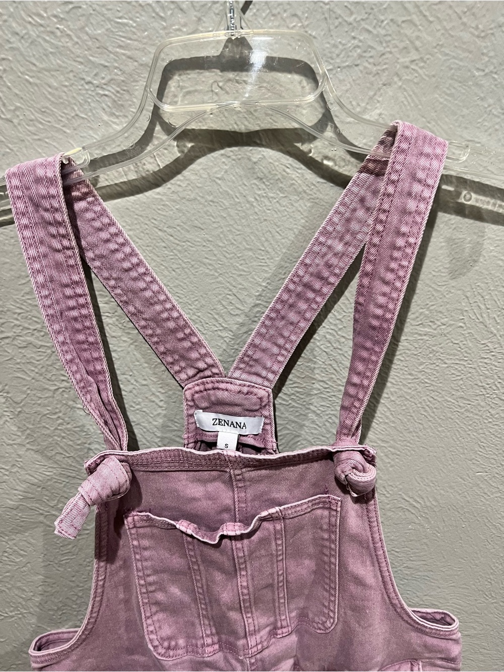 Women’s Purple Cotton Overalls Size Small EUC Zenana Brand - Picture 2 of 3